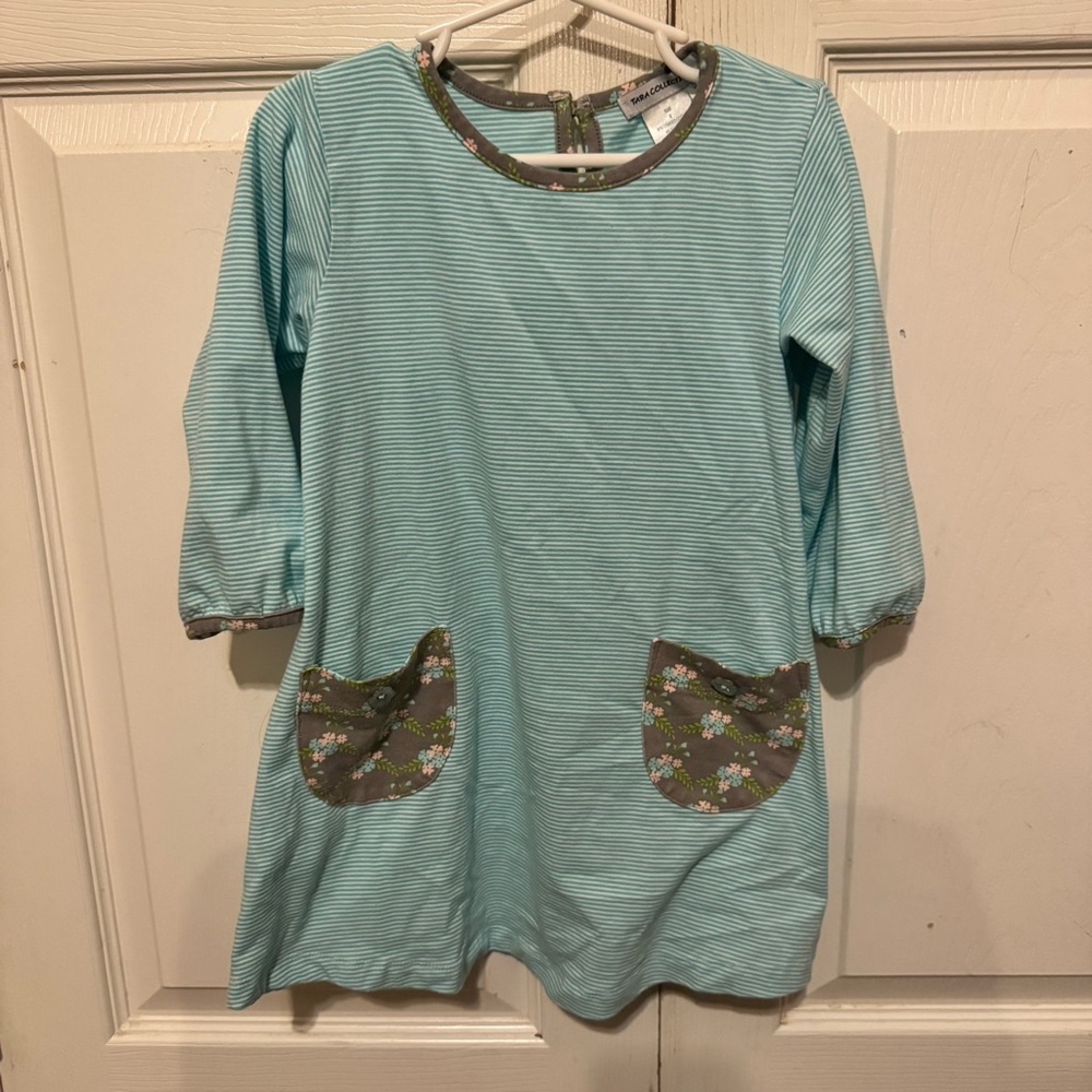 Tara Collection Girls size 6 Tunic in spring floral/stripes